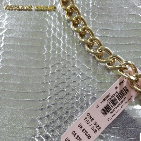 Victoria Secret NEW w tags silver crossbody bag - Picture 2 of 6